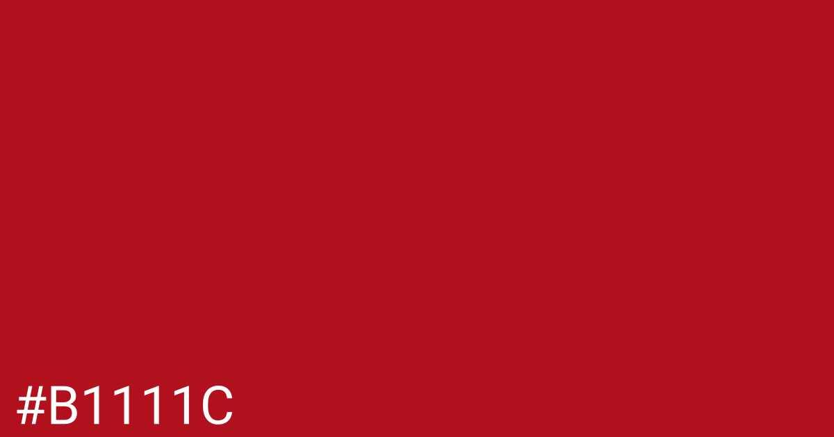 Hex color #b1111c graphic