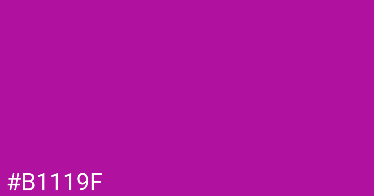 Hex color #b1119f graphic