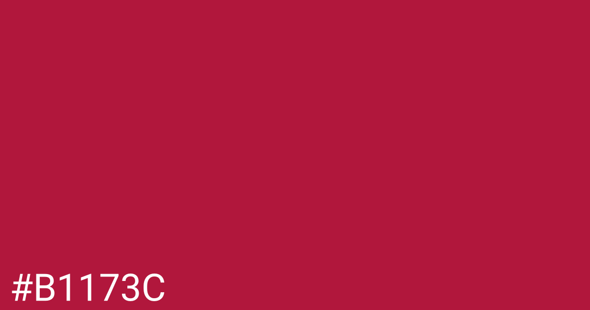 Hex color #b1173c graphic