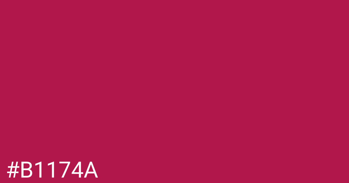 Hex color #b1174a graphic