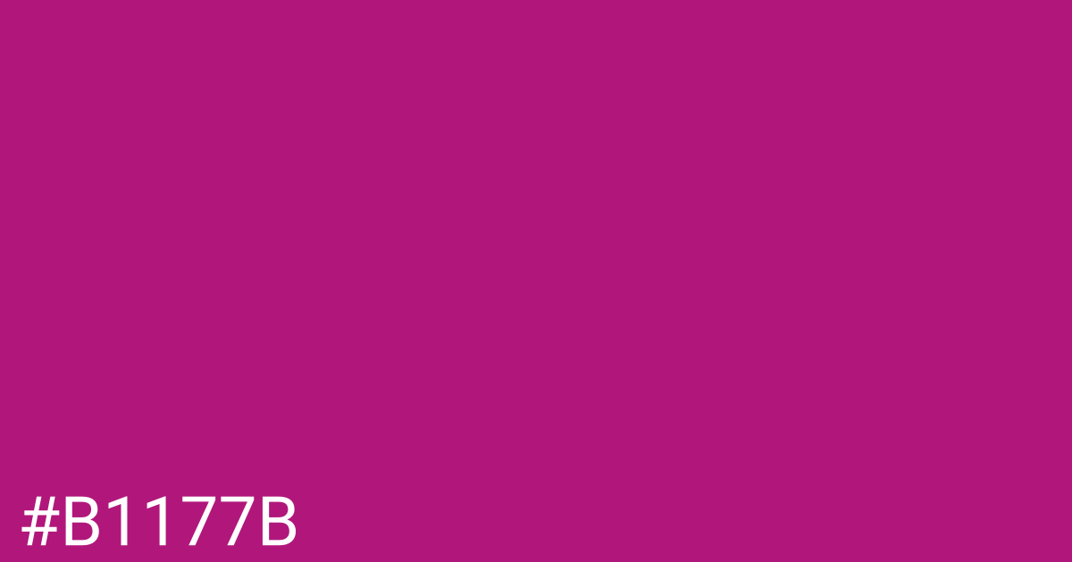 Hex color #b1177b graphic