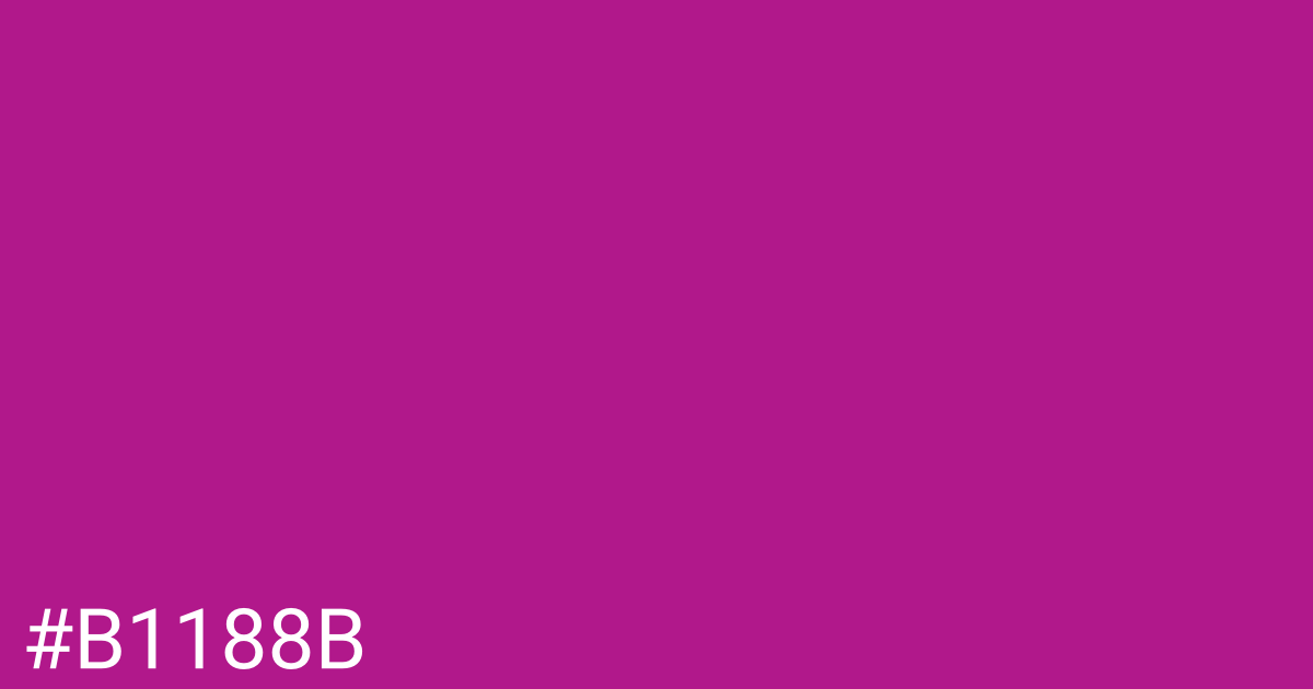 Hex color #b1188b graphic