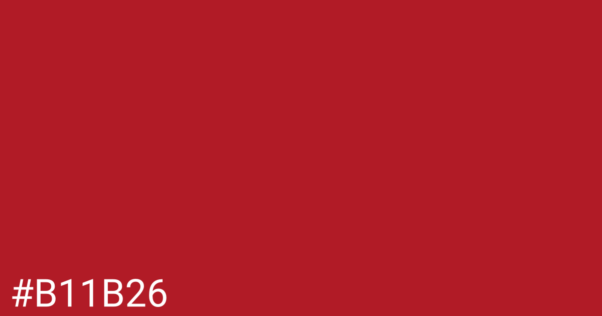 Hex color #b11b26 graphic