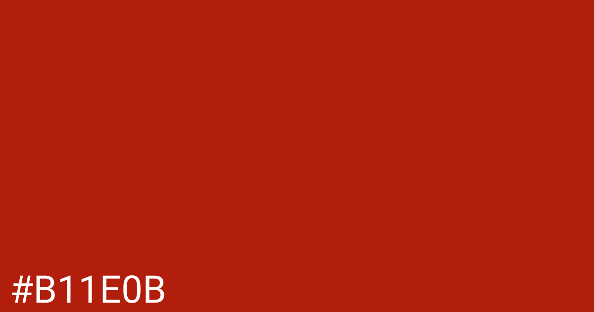 Hex color #b11e0b graphic