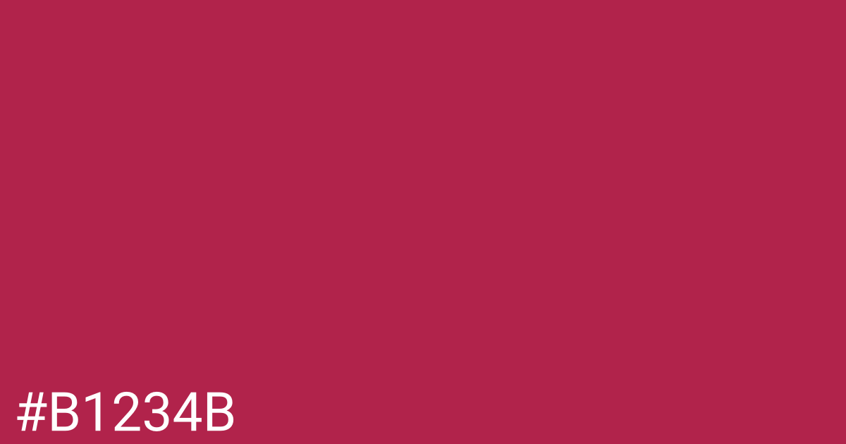 Hex color #b1234b graphic