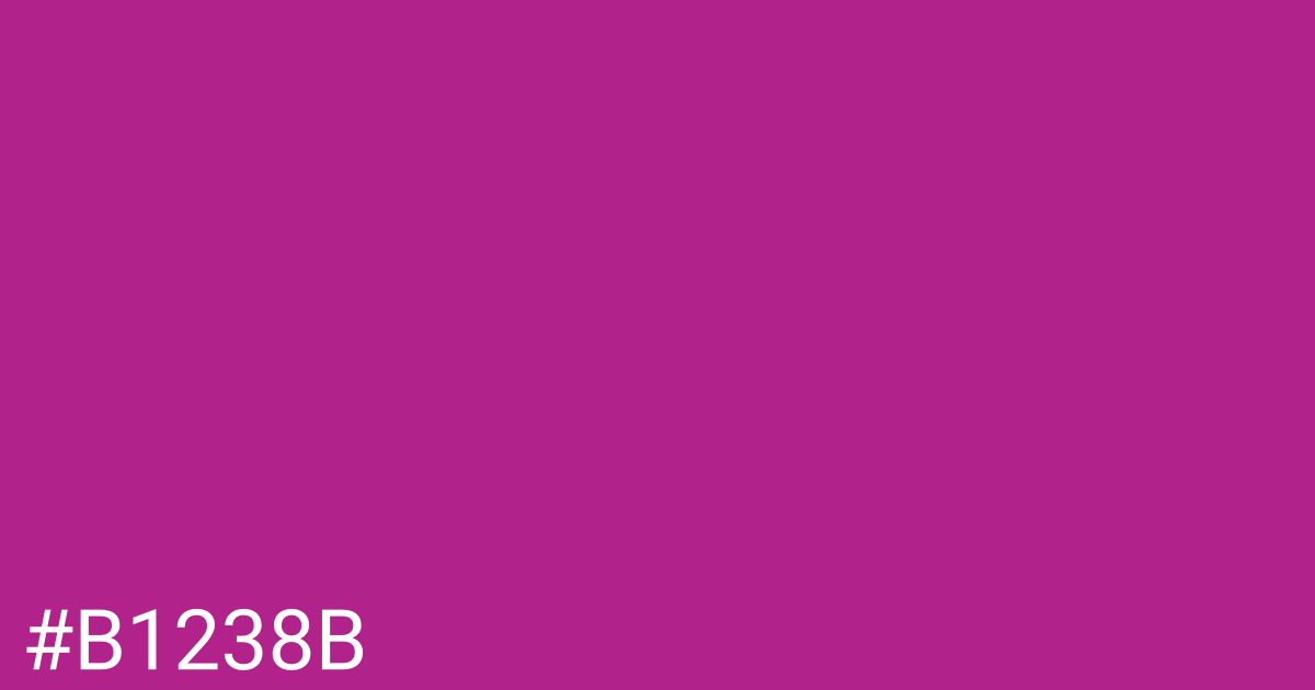 Hex color #b1238b graphic