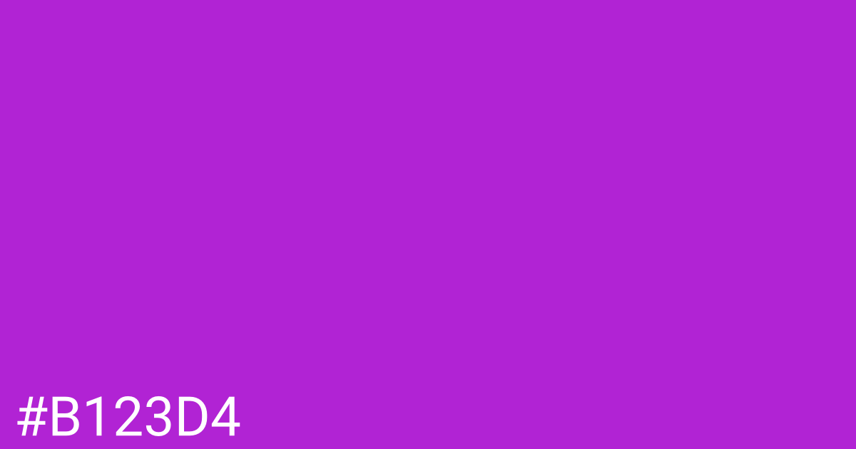 Hex color #b123d4 graphic