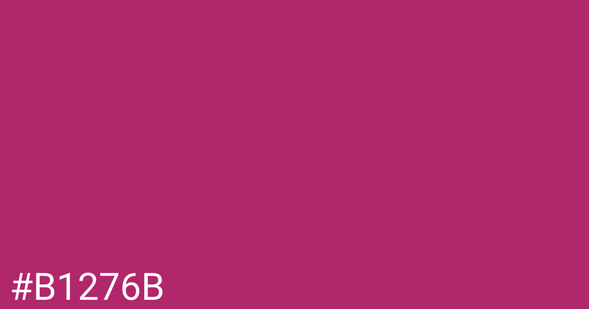 Hex color #b1276b graphic