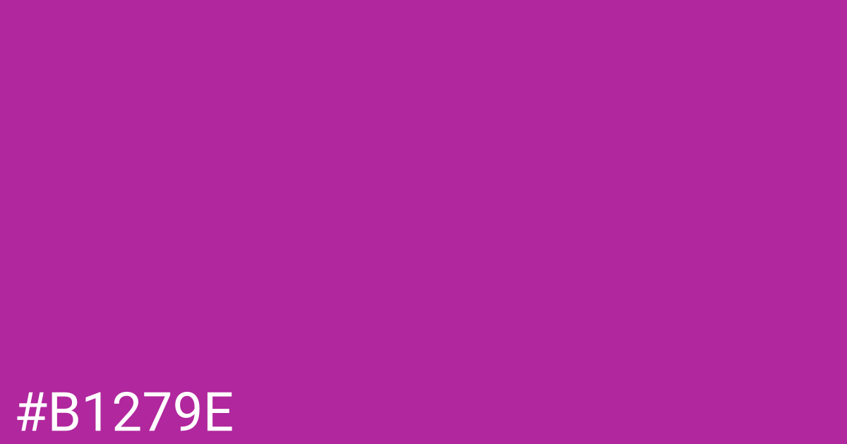 Hex color #b1279e graphic