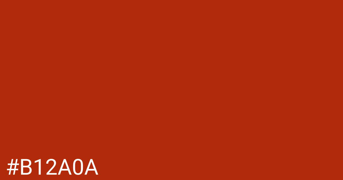 Hex color #b12a0a graphic