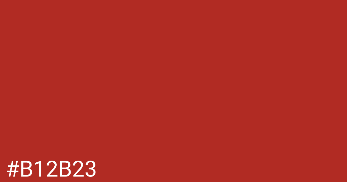 Hex color #b12b23 graphic