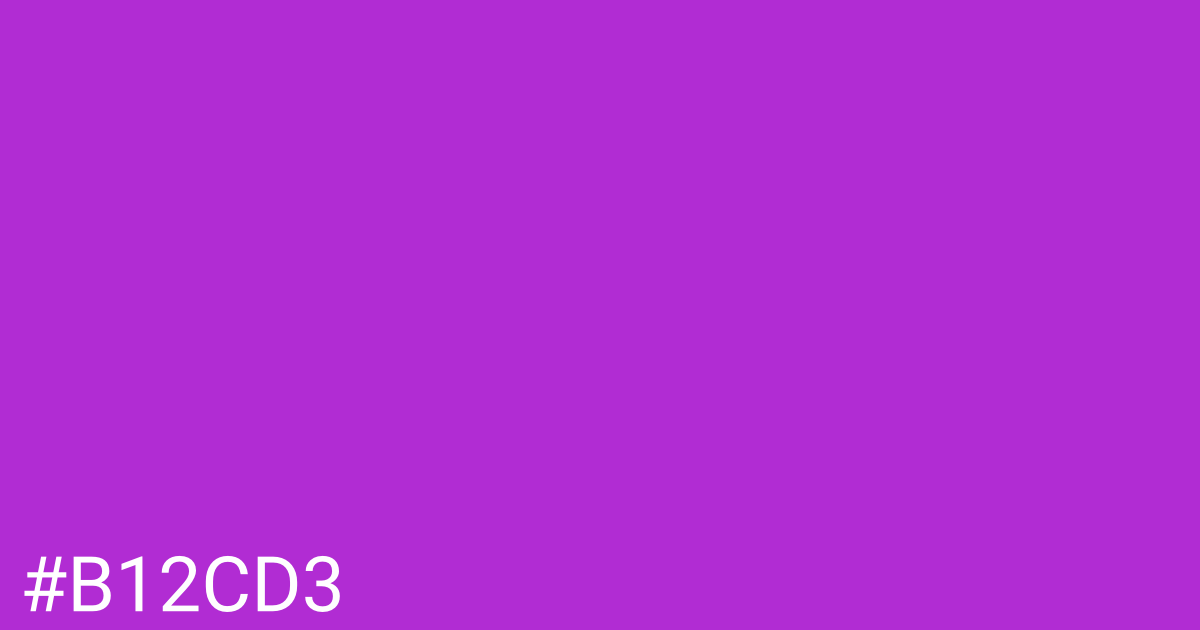 Hex color #b12cd3 graphic