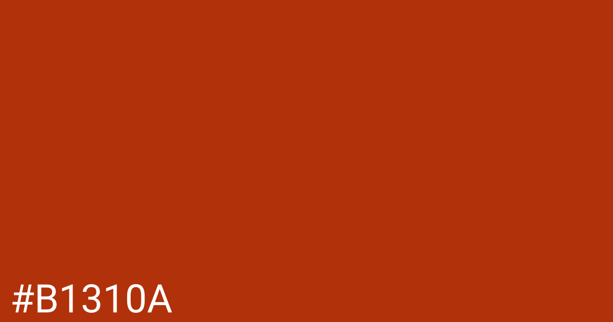 Hex color #b1310a graphic