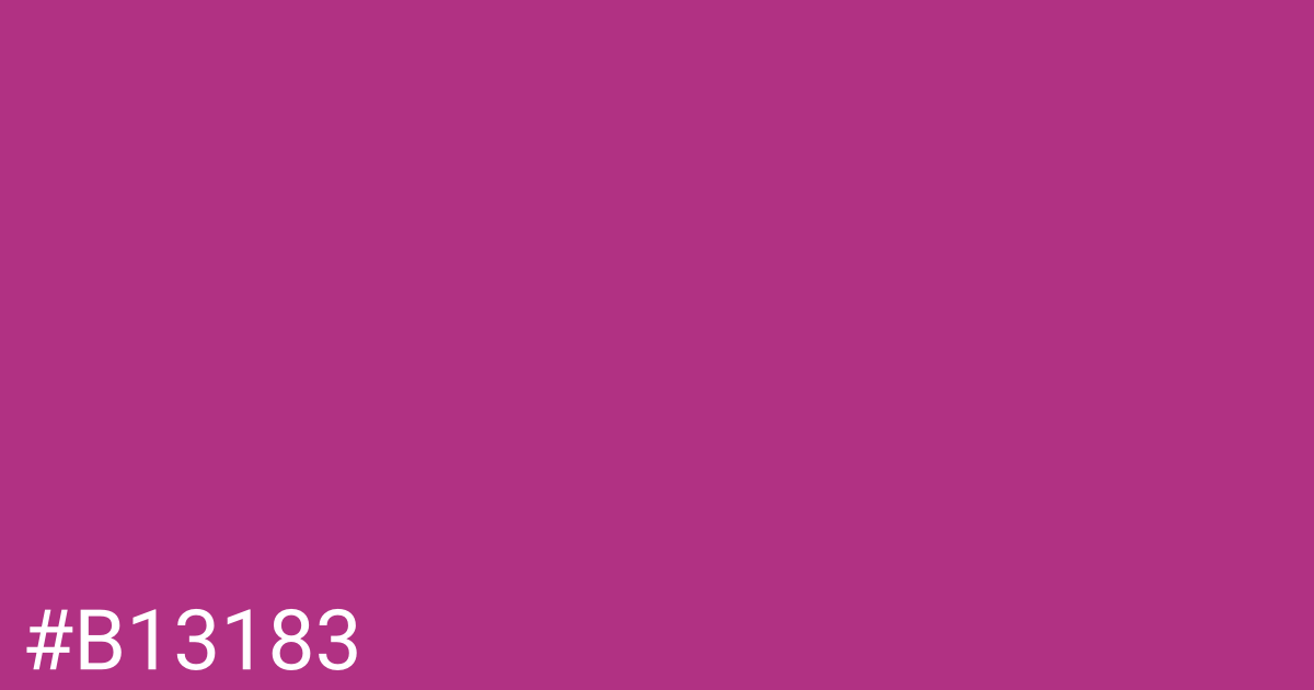 Hex color #b13183 graphic