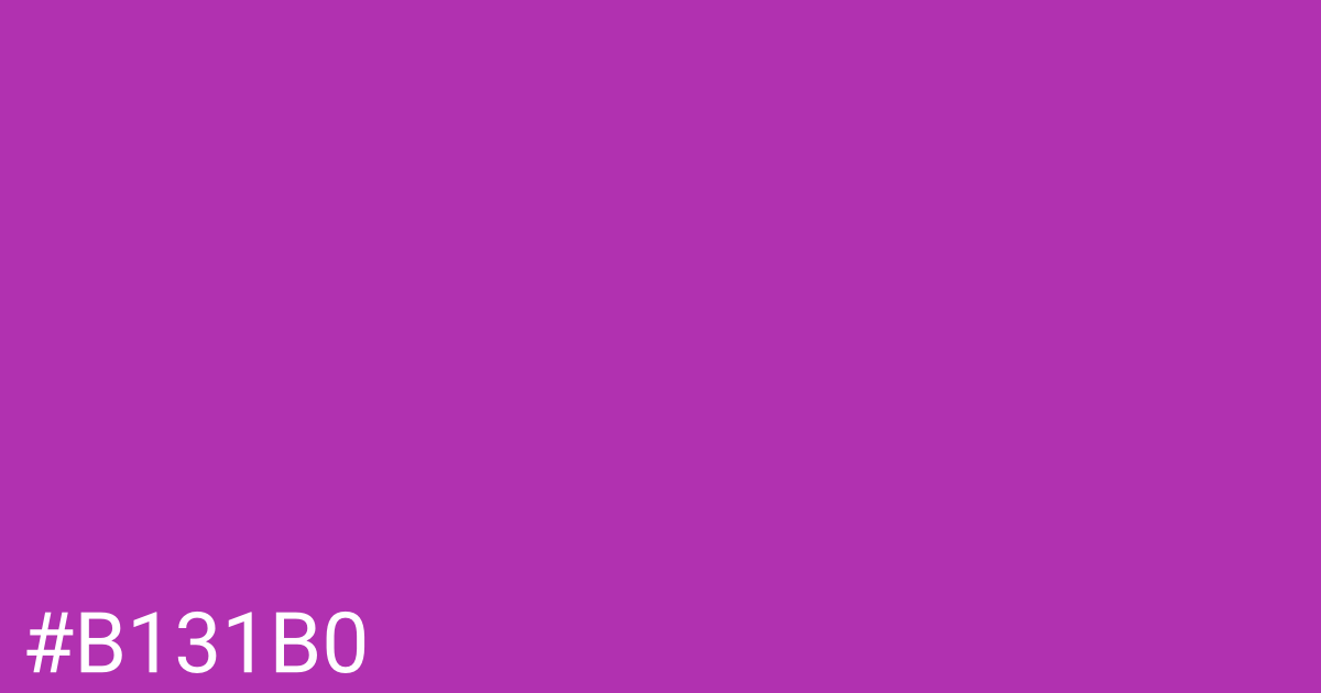 Hex color #b131b0 graphic