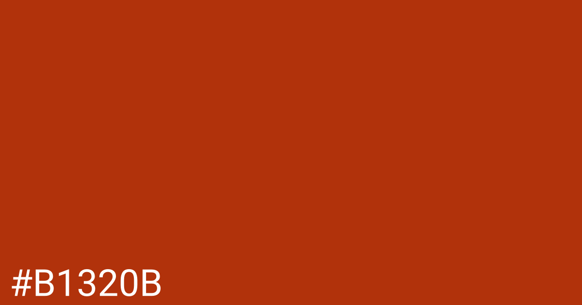 Hex color #b1320b graphic