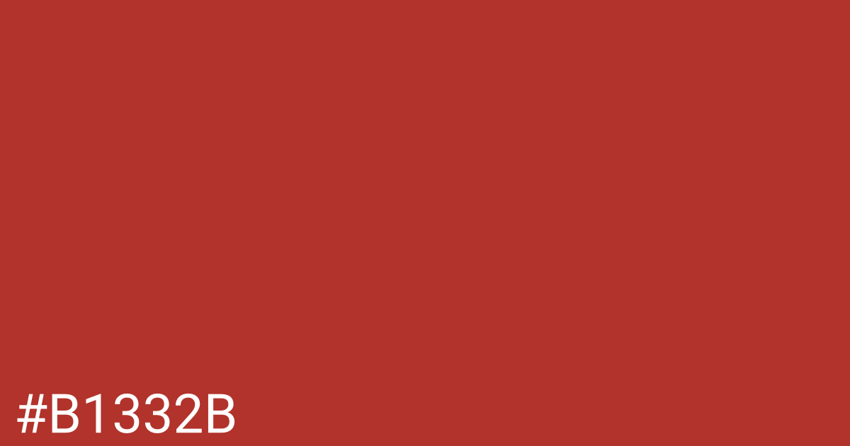 Hex color #b1332b graphic