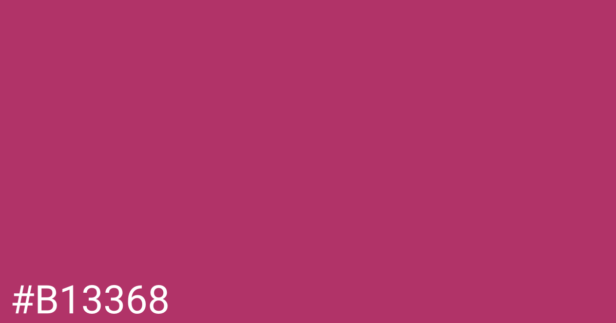 Hex color #b13368 graphic