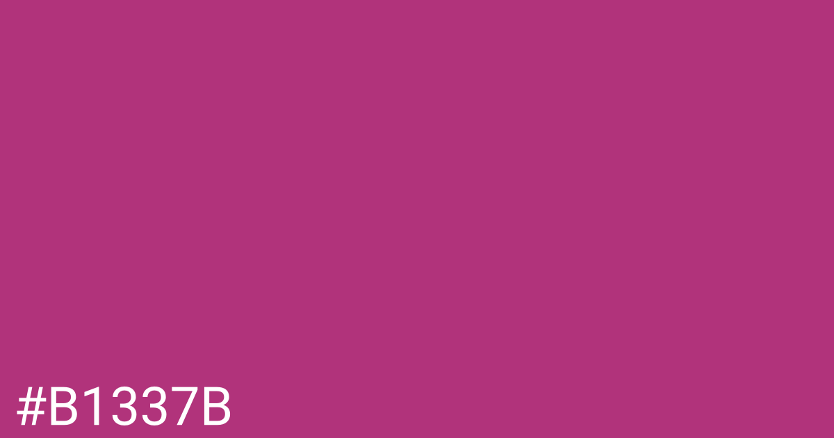 Hex color #b1337b graphic