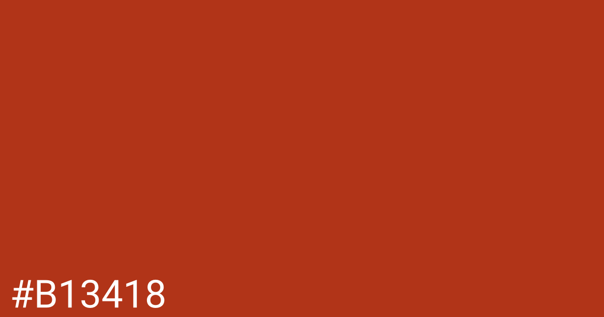 Hex color #b13418 graphic