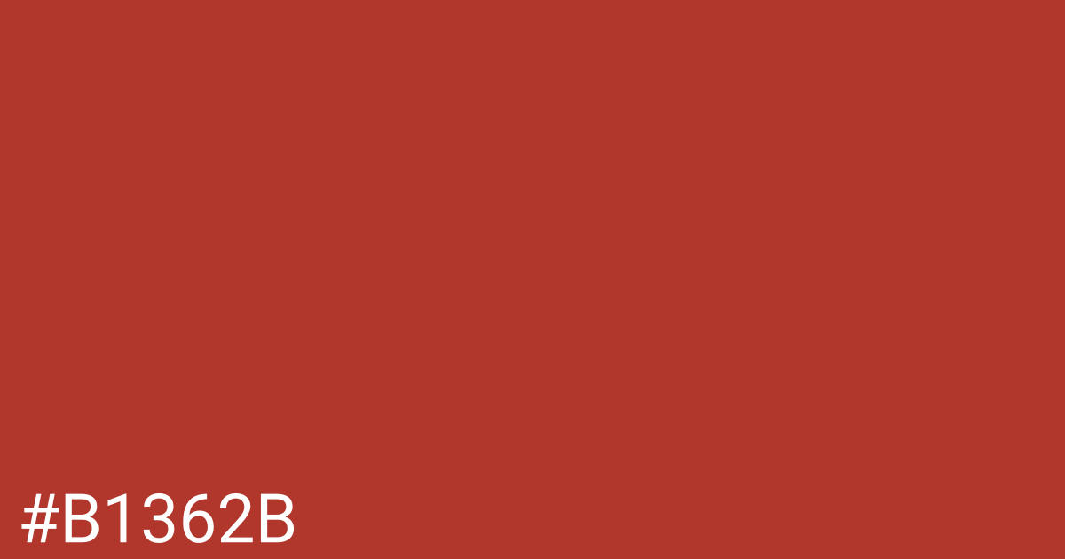 Hex color #b1362b graphic