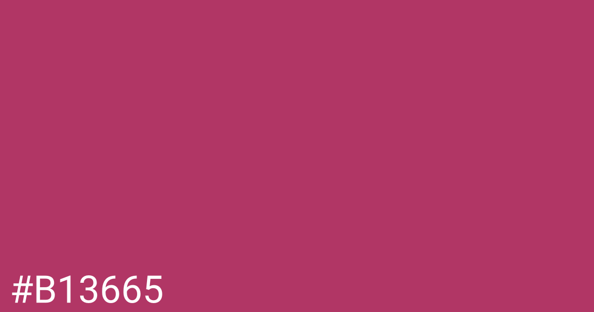 Hex color #b13665 graphic