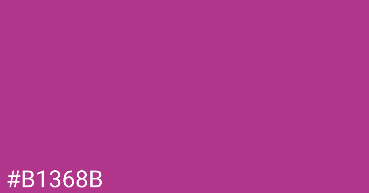 Hex color #b1368b graphic