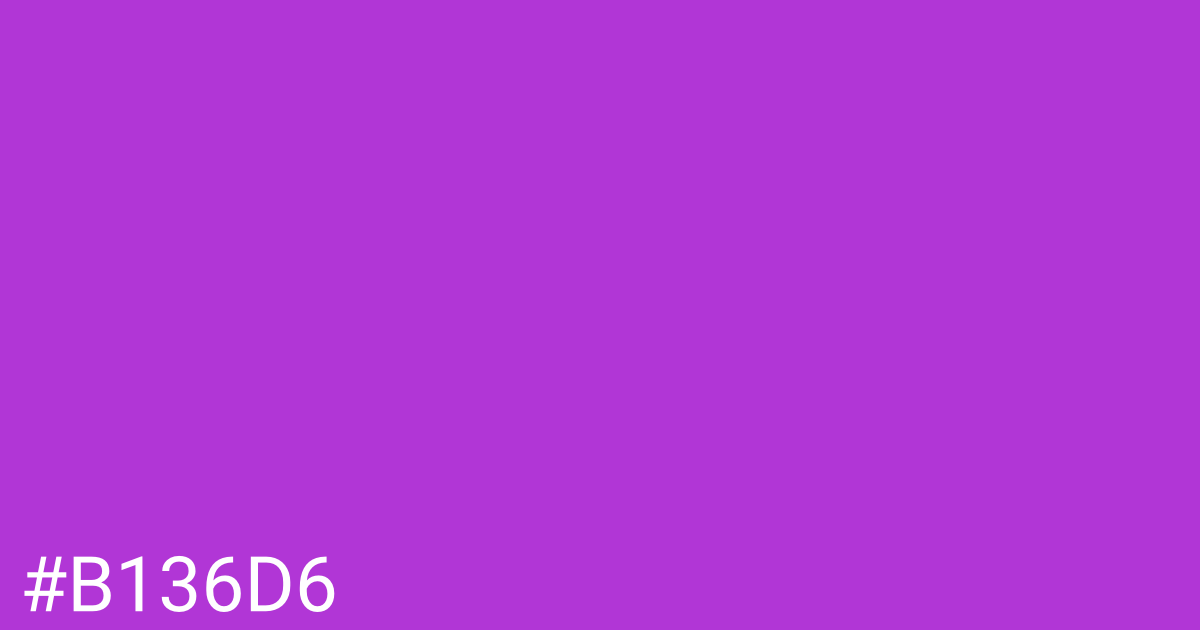 Hex color #b136d6 graphic