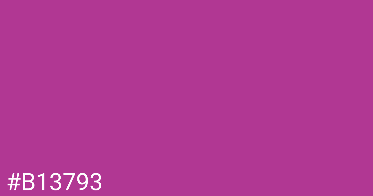 Hex color #b13793 graphic