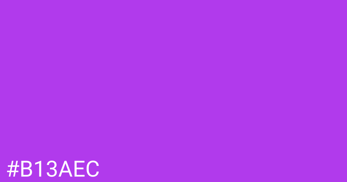 Hex color #b13aec graphic