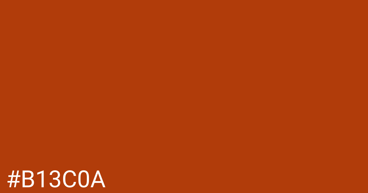 Hex color #b13c0a graphic