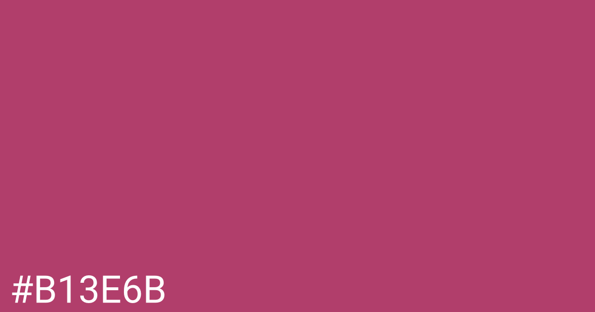 Hex color #b13e6b graphic