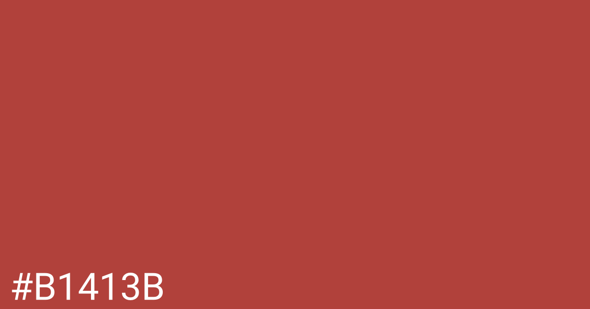 Hex color #b1413b graphic