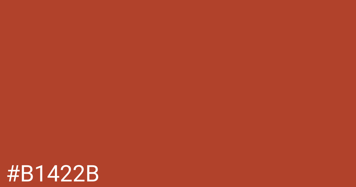 Hex color #b1422b graphic