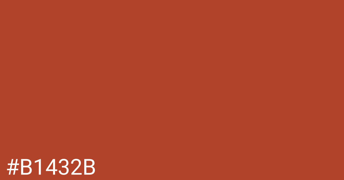 Hex color #b1432b graphic