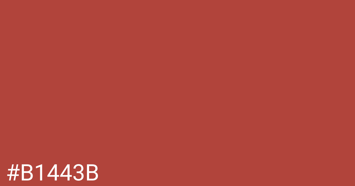 Hex color #b1443b graphic