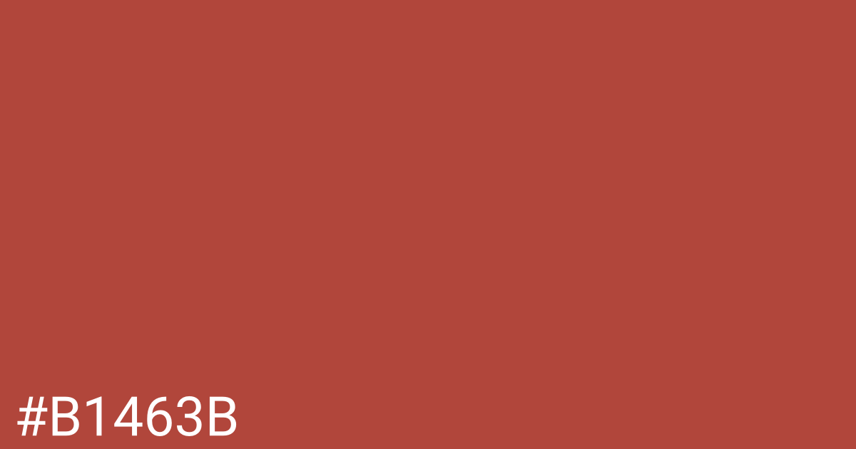 Hex color #b1463b graphic