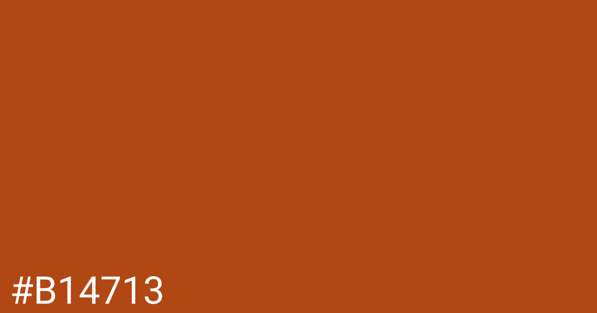 Hex color #b14713 graphic