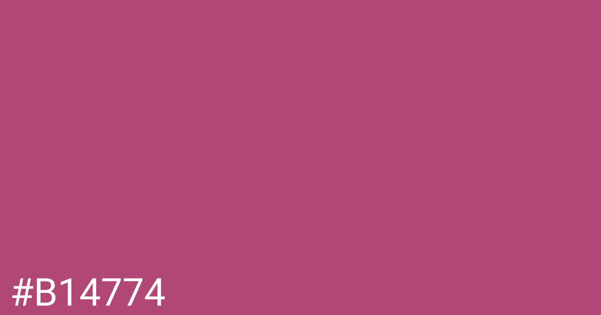 Hex color #b14774 graphic