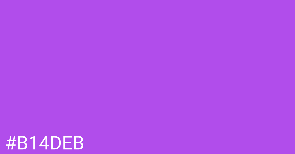Hex color #b14deb graphic