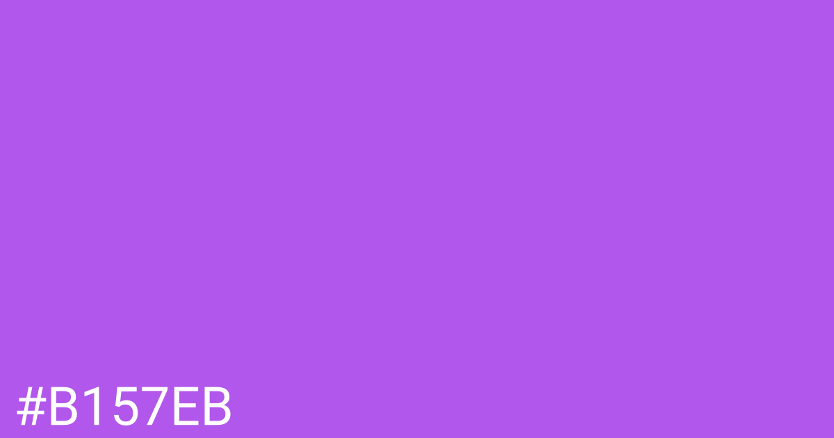 Hex color #b157eb graphic