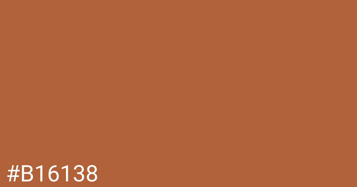 Hex color #b16138 graphic