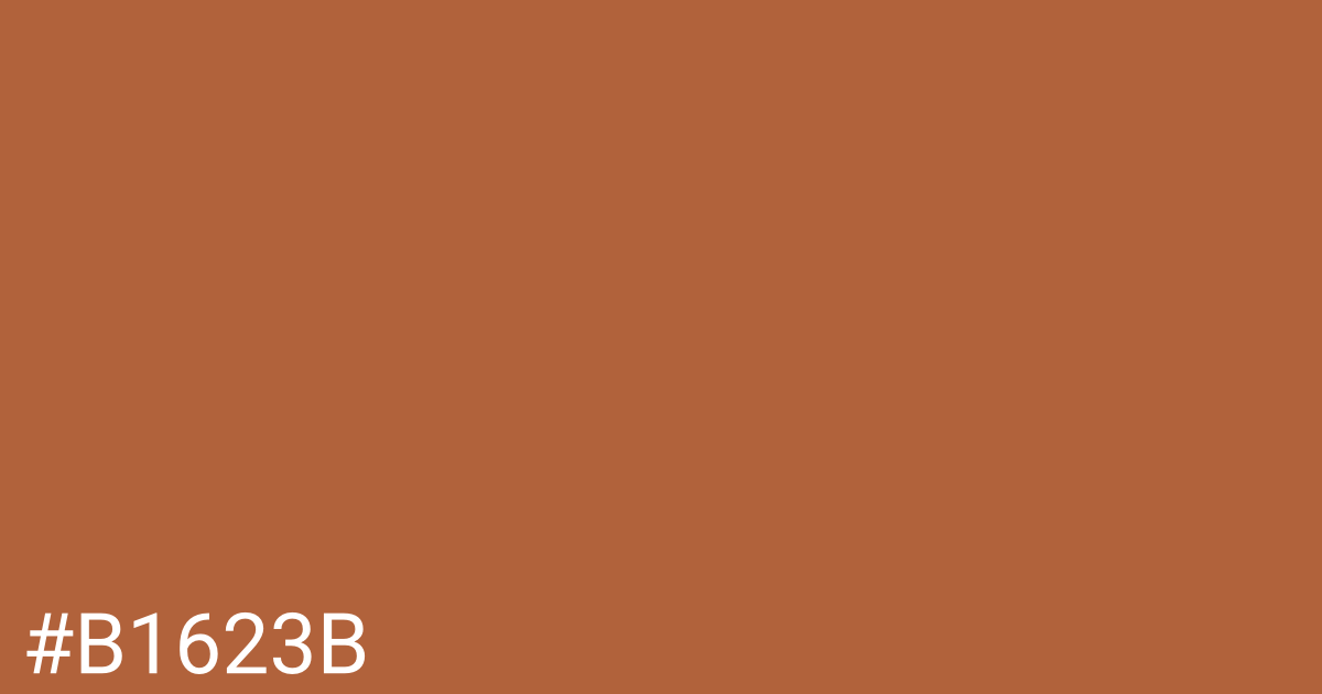 Hex color #b1623b graphic