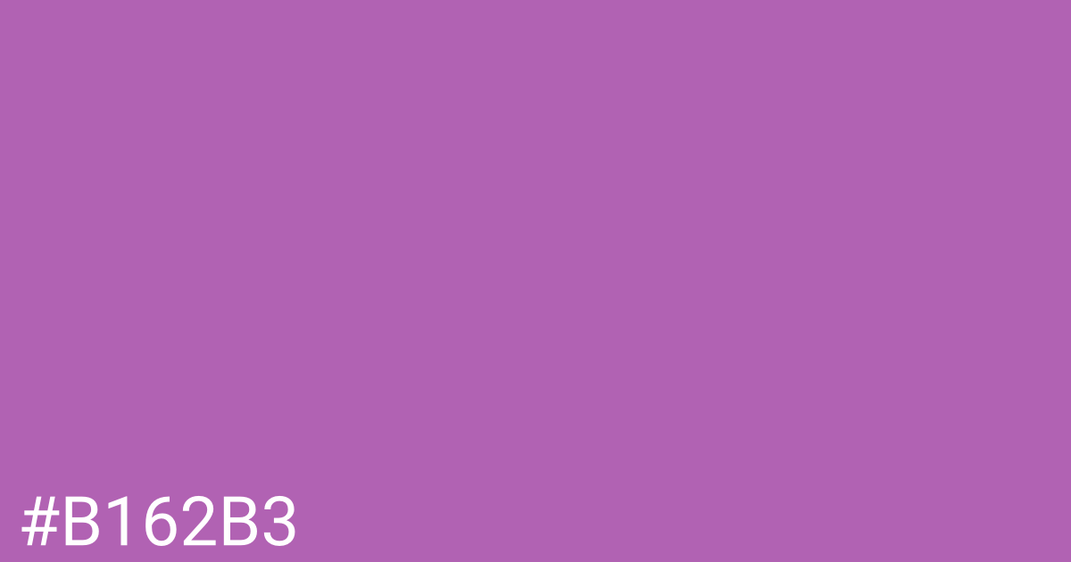 Hex color #b162b3 graphic