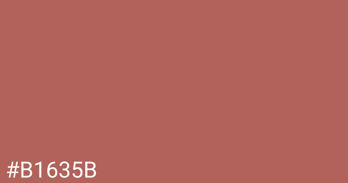 Hex color #b1635b graphic