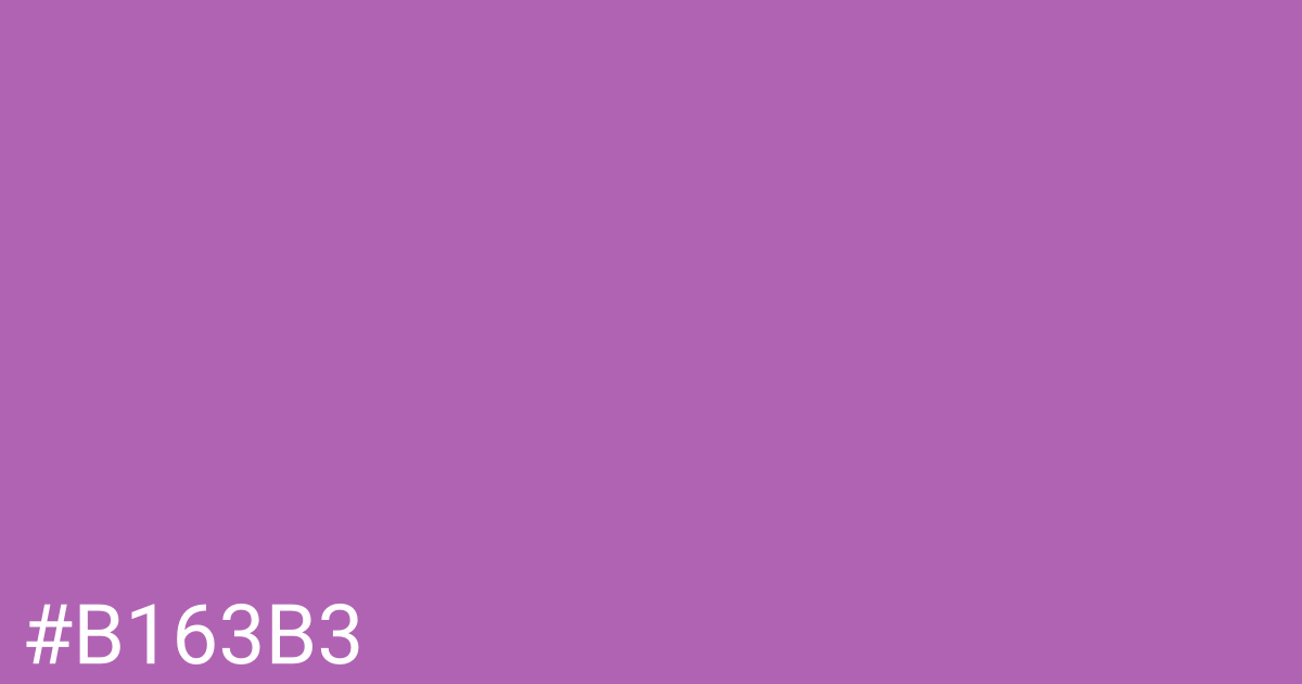 Hex color #b163b3 graphic