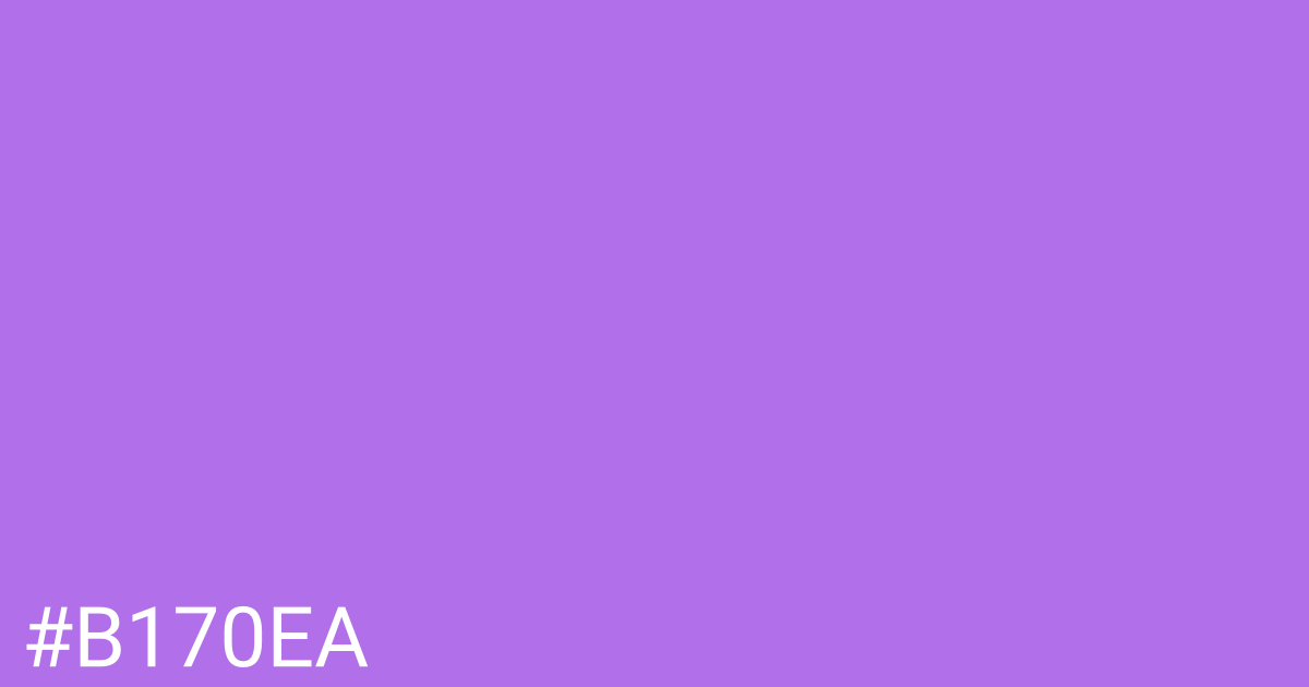 Hex color #b170ea graphic