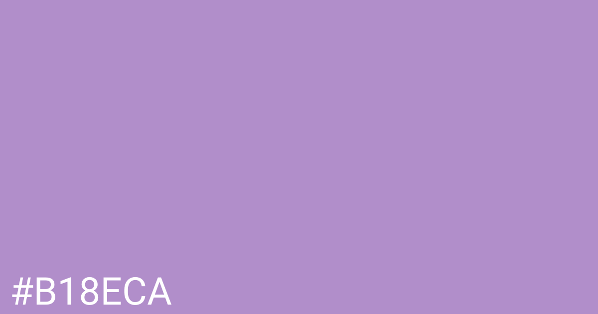 Hex color #b18eca graphic