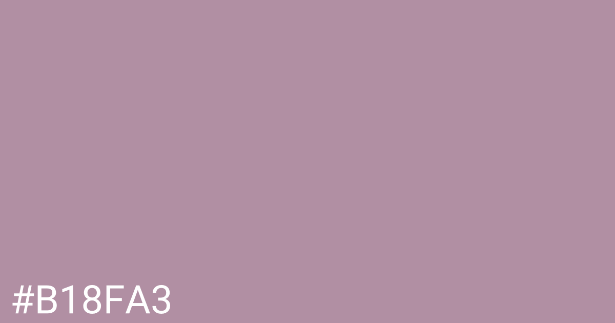 Hex color #b18fa3 graphic