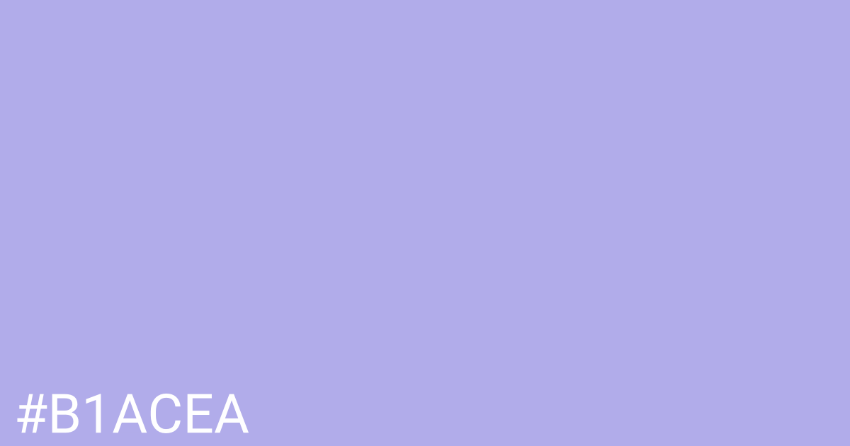 Hex color #b1acea graphic